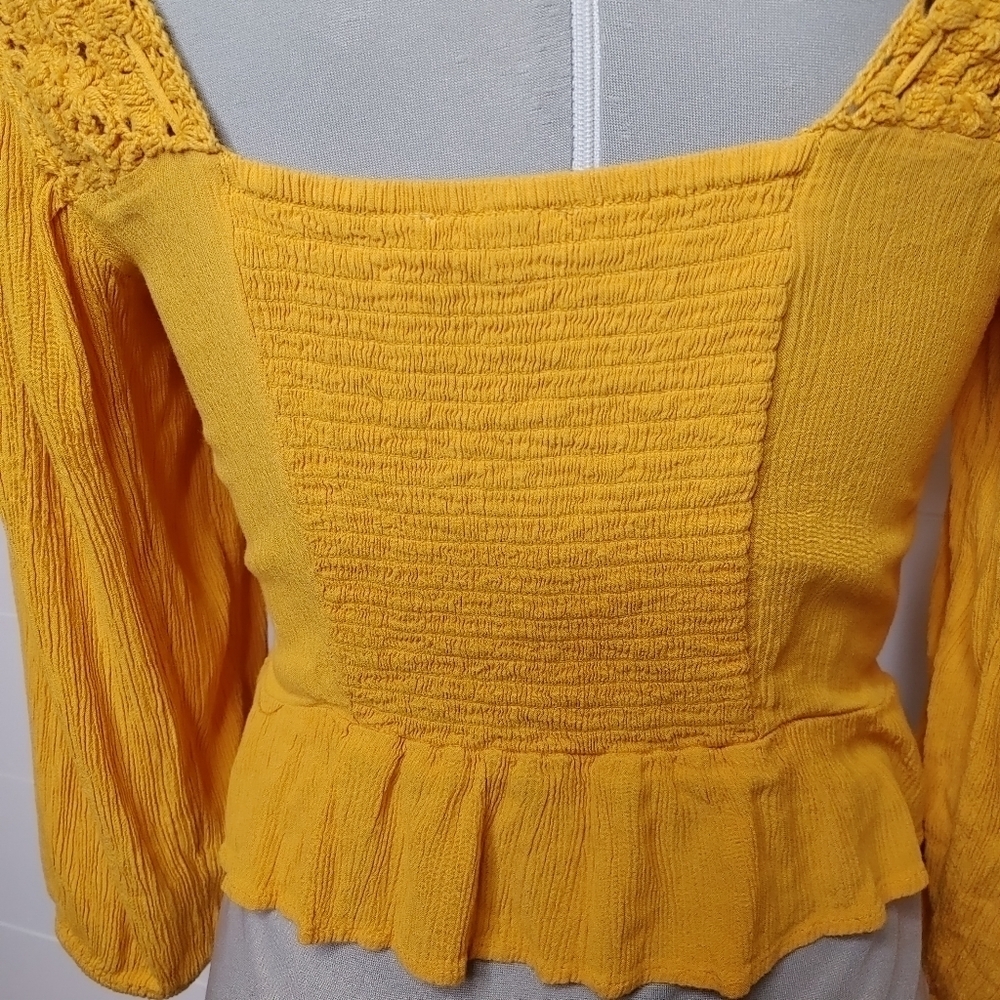 Aeo boho crochet cropped top S - Picture 7 of 11